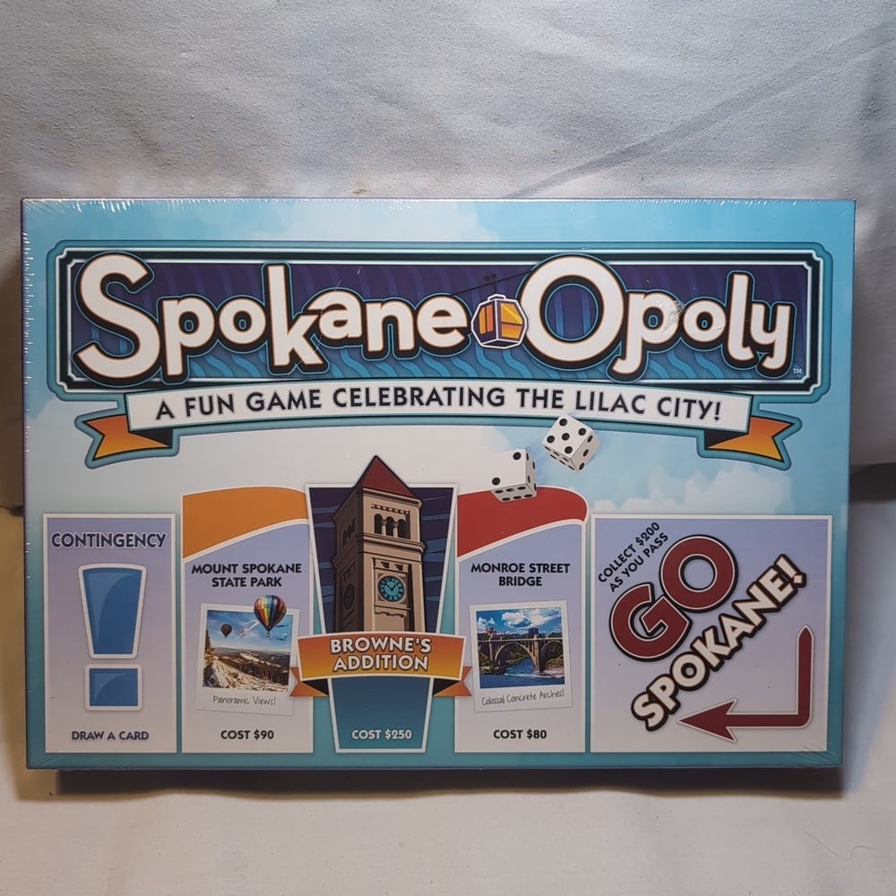 New Sealed Spokane-Opoly Board Game Monopoly Game Washington State